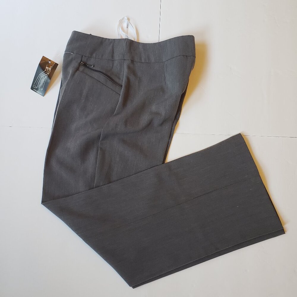 BHS Stretch Straight Leg Mid Rise Petite Office Slacks Pants